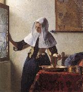 Jan Vermeer Young Woman with a Water Jug France oil painting artist